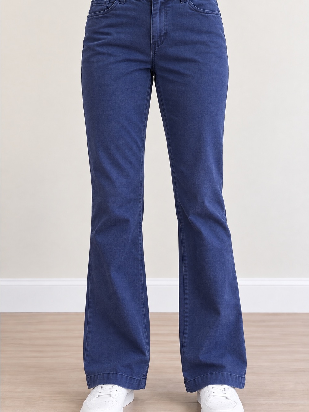 MNG Mango Basic Style Navy Blue Straight Leg Pants Size 38